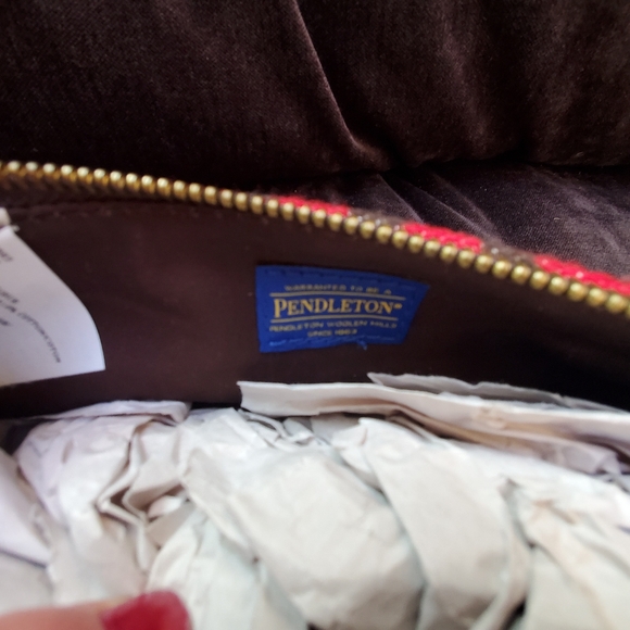 Pendleton Double Zip Clutch Make up Bag - Picture 3 of 6